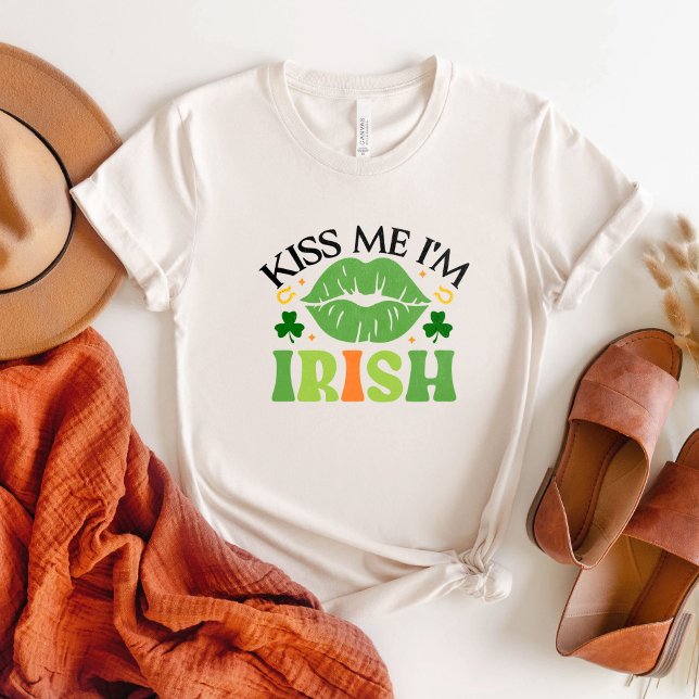 Beije-me, sou irlandês, Patricks Day T-Shirt (Criador carregado)