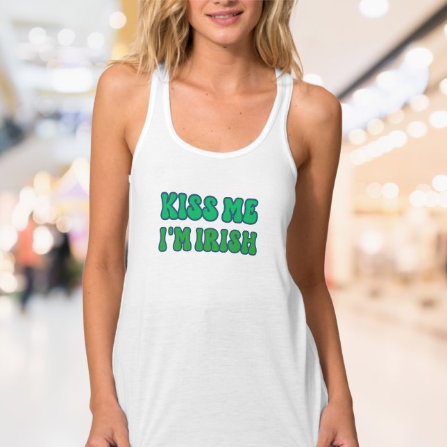 Beije-me, sou irlandês" Snug Ajustado Crop Top - R (Kiss Me I'm Irish" Snug Fit Crop Top - Y2K St. Patrick's Day Tee)