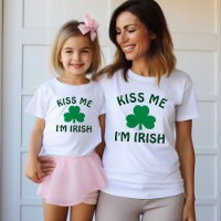 Beije Me Sou Irlandês Verde Camiseta Dia de São Pa