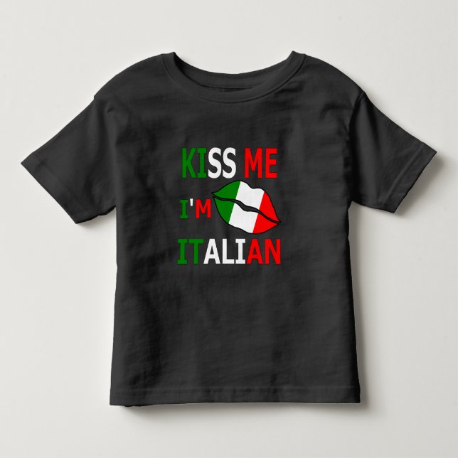 Beije-me, sou italiano T-Shirt Baby Bodydress (Frente)