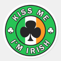 Beije-me Sou o adesivo irlandês