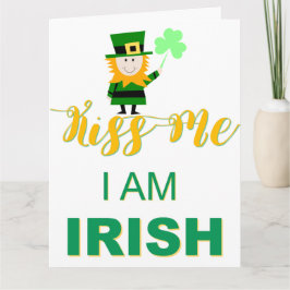 Beije-me Sou um Cartão de Saudação Irlandês