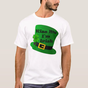 Beije-me Sou uma camiseta básica de homens irland