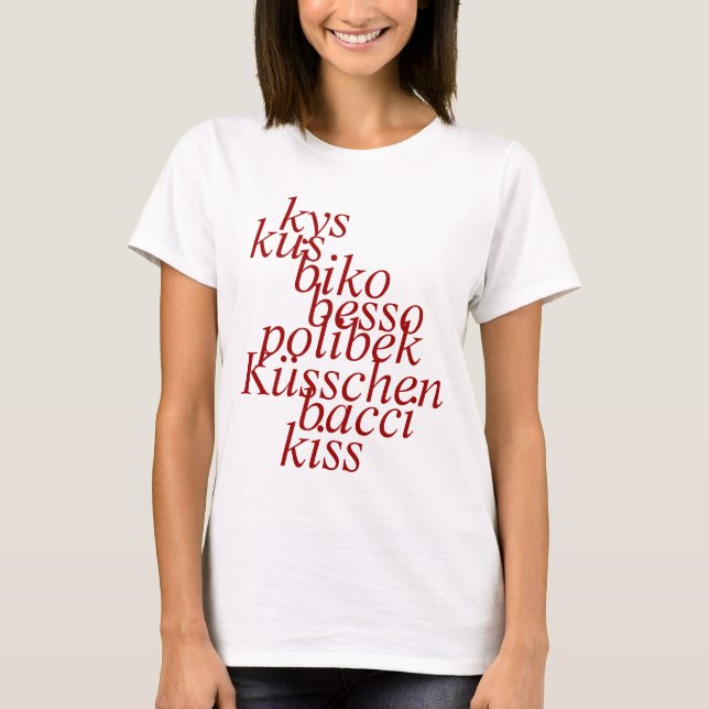 Beije na camisa diferente das línguas (Frente)