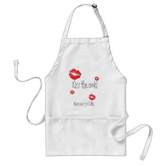 Beije o avental do cozinheiro
