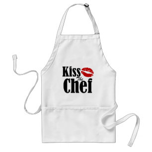Beije o avental do cozinheiro chefe