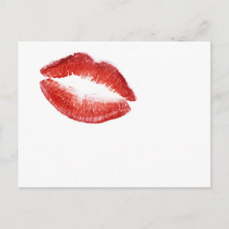 Beije o cartão postal