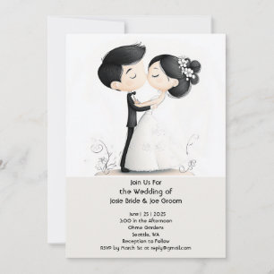 Beije o convite de casamento da Noiva