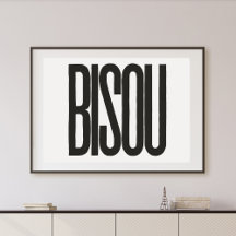 Beijo "Bisou" na Impressão da Tipografia Negra Fra