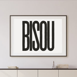 Beijo "Bisou" na Impressão da Tipografia Negra Fra