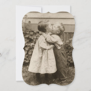Beijo de Casamento Vintage, Convite de Festa de No
