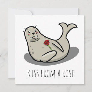 "Beijo de uma rosa" cartão engraçado do dia dos na