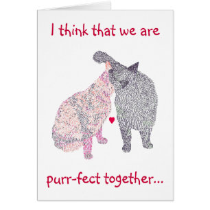 Beijo do gato, cartão da proposta de casamento,