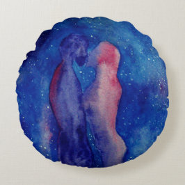 Beijo escovado poliéster com almofada redonda