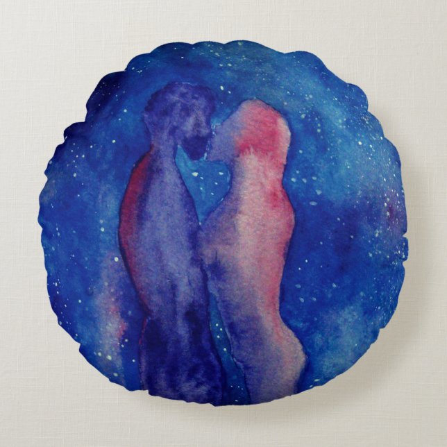 Beijo escovado poliéster com almofada redonda (Frente)