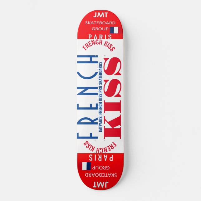 BEIJO FRANCÊS JMT PARIS 8, 1/4", skateboard Deck (Frente)