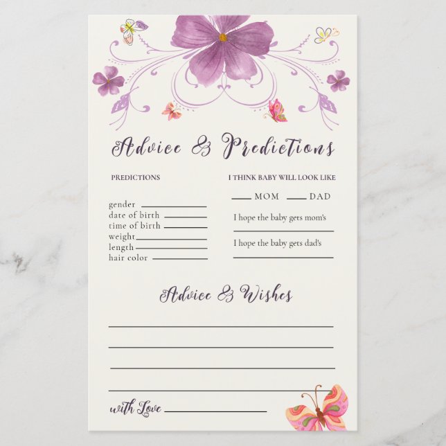 Beijos Borboletas Desejam Conselhos e Cartões de P (Frente)