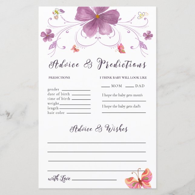 Beijos Borboletas Desejam Conselhos e Cartões de P (Frente)