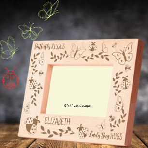 Beijos Butterfly, Hugs Ladybug Personalizados 6x4