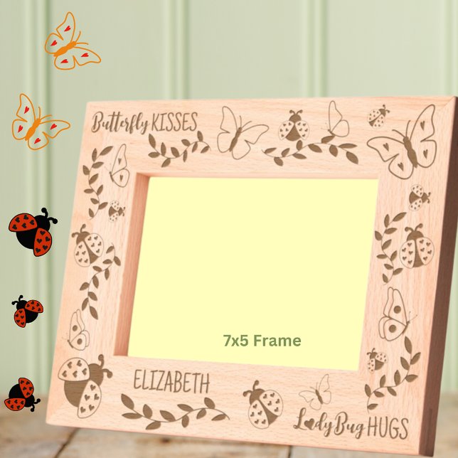 Beijos Butterfly, Hugs Ladybug Personalizados 7x5 (Criador carregado)