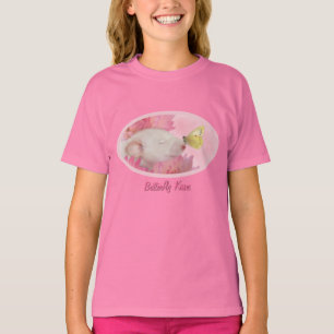 Beijos da borboleta para o t-shirt das meninas