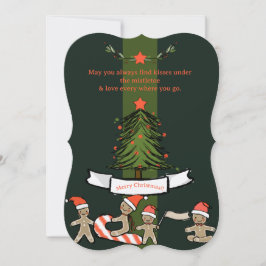 Beijos de Natal sob a amêndoa