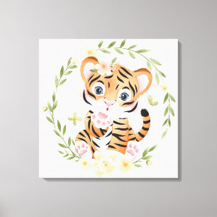 Beijos de Tigre Impressão em Tela
