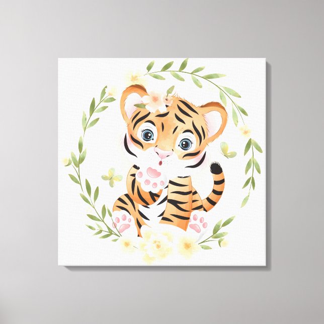 Beijos de Tigre Impressão em Tela (Frente)