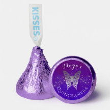 Beijos Hershey®'s de Purpurina Roxa para Quinceane