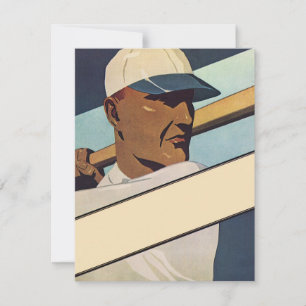 Beisebol Esportivo Vintage Batedor, Arte Estilizad