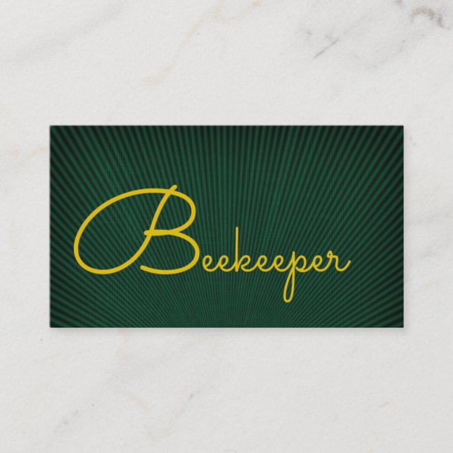 Bekeeper Green e Dourada Cartão de visita (Frente)