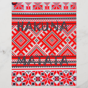 Bela Arte Gráfica com Texto Hakuna Matata Design