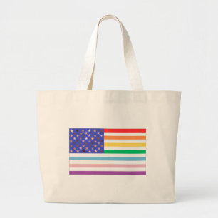 Bela Bolsa de mão grande com bandeira dos EUA