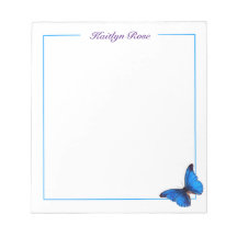 Bela Borboleta Azul Morpho| Bloco de Notas Persona