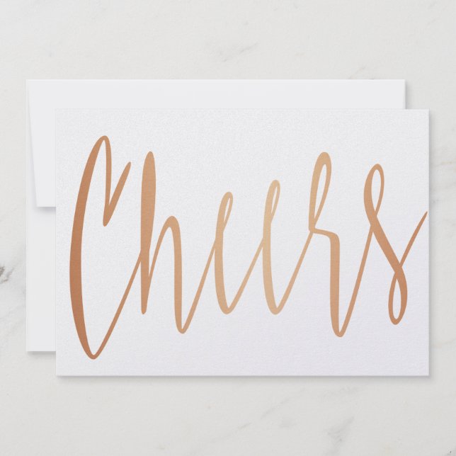 Bela caligrafia rosa dourada "Brindes" (Frente)