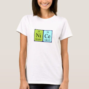 Bela camisa de nome de mesa periódica