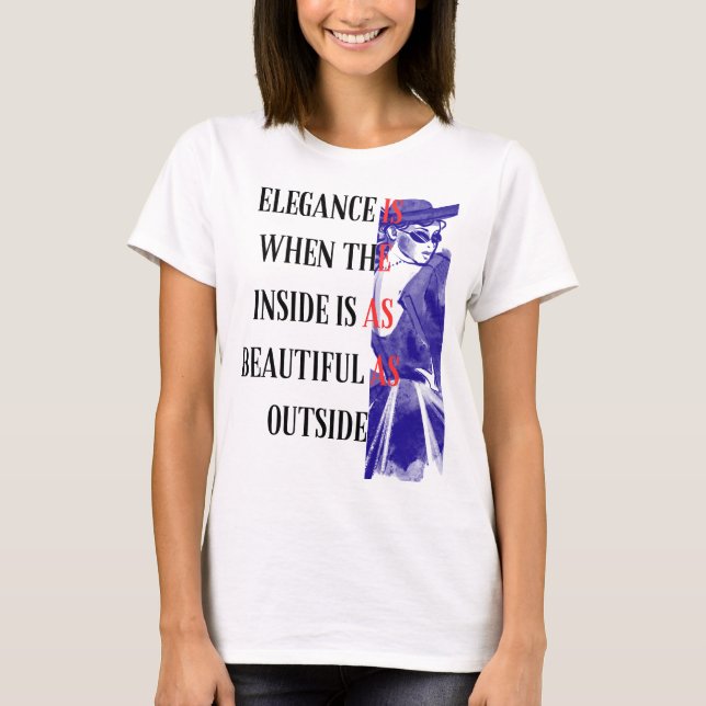 Bela camisa de T da Elegance (Frente)