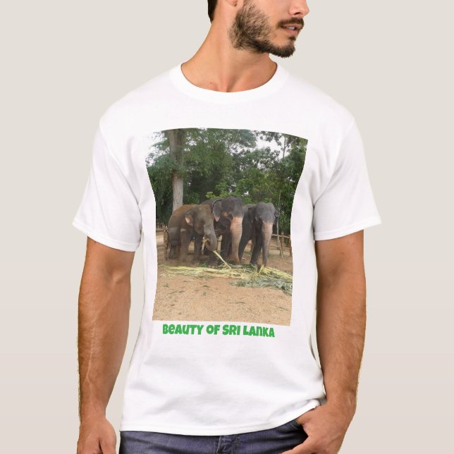 Bela camisa elefante do Sri Lanka (Frente)