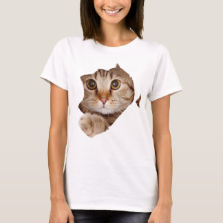 Bela camiseta de gato doce
