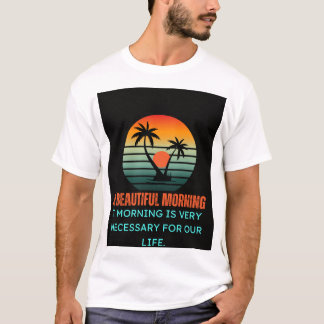 Bela camiseta design da manhã