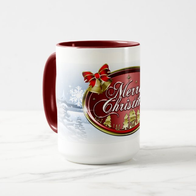 Bela caneca de café de Natal (Frente Esquerda)