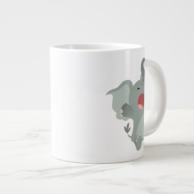 Bela caneca de elefante com sono (Frente Esquerda)