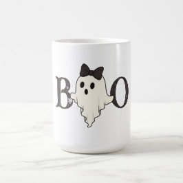 Bela caneca de Halloween - Fantasma "Boo" com Arco