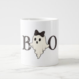 Bela caneca de Halloween - Fantasma "Boo" com Arco