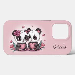 Bela Caricatura Panda Amava o Dia do Namorados Car