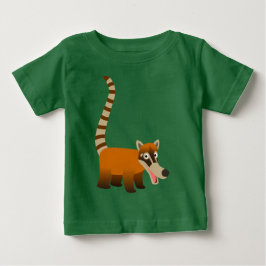 Bela Caricatura Sorridente Coatimundi Baby T-Shirt