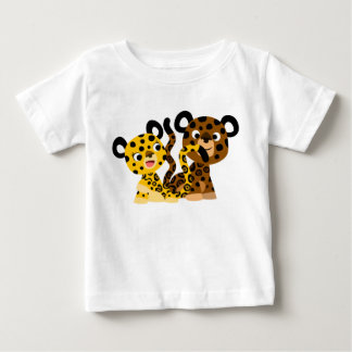Bela Cartoon Flirtativista Jaguars Bebê T-Shirt
