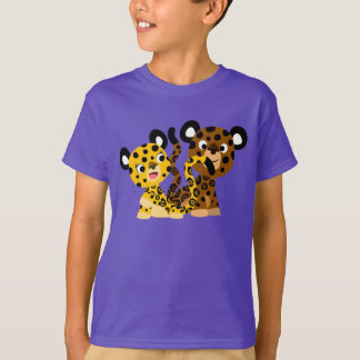 Bela Cartoon Flirtativista Jaguars Crianças Camisa