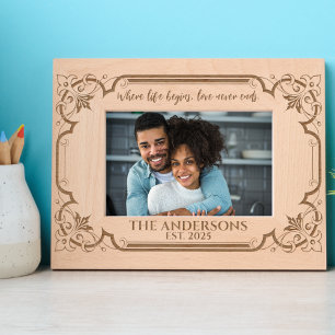 Bela citação Personalizada Nome Fotografia da Famí