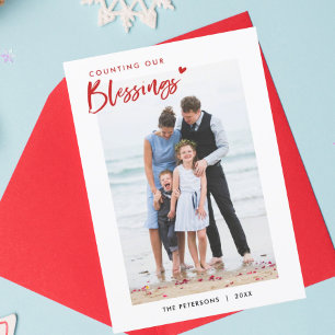 Bela conta nossos cartões de Natal da família.